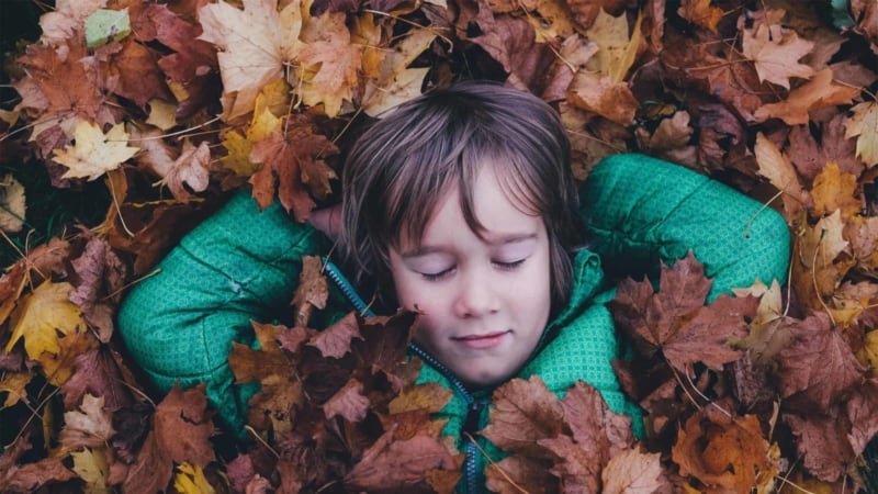 Herbst Kind Entspannung Laub Lebensfreude Agni Verlag Herbst 2020